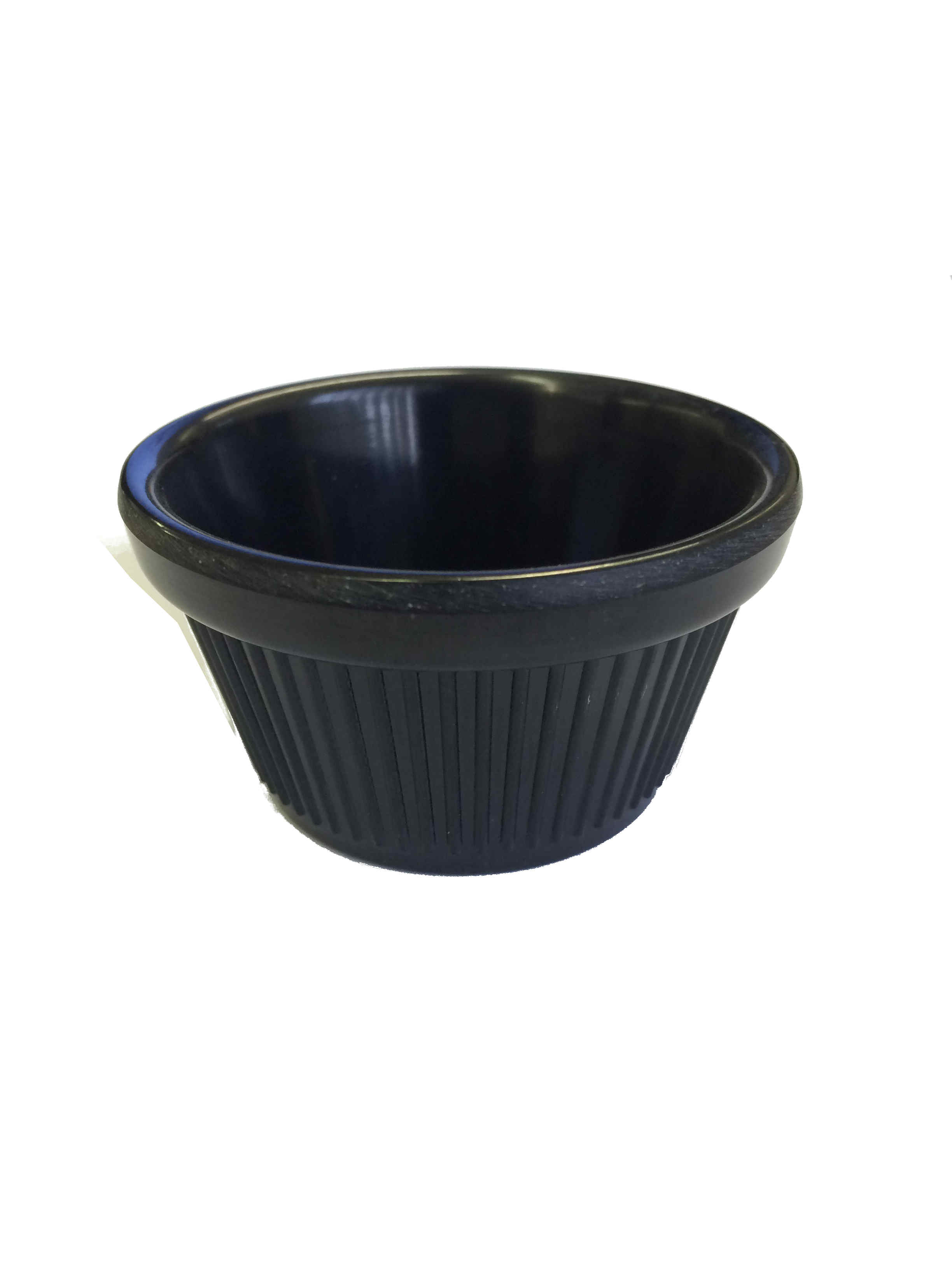 Fluted ramekin (black) various sizes available.