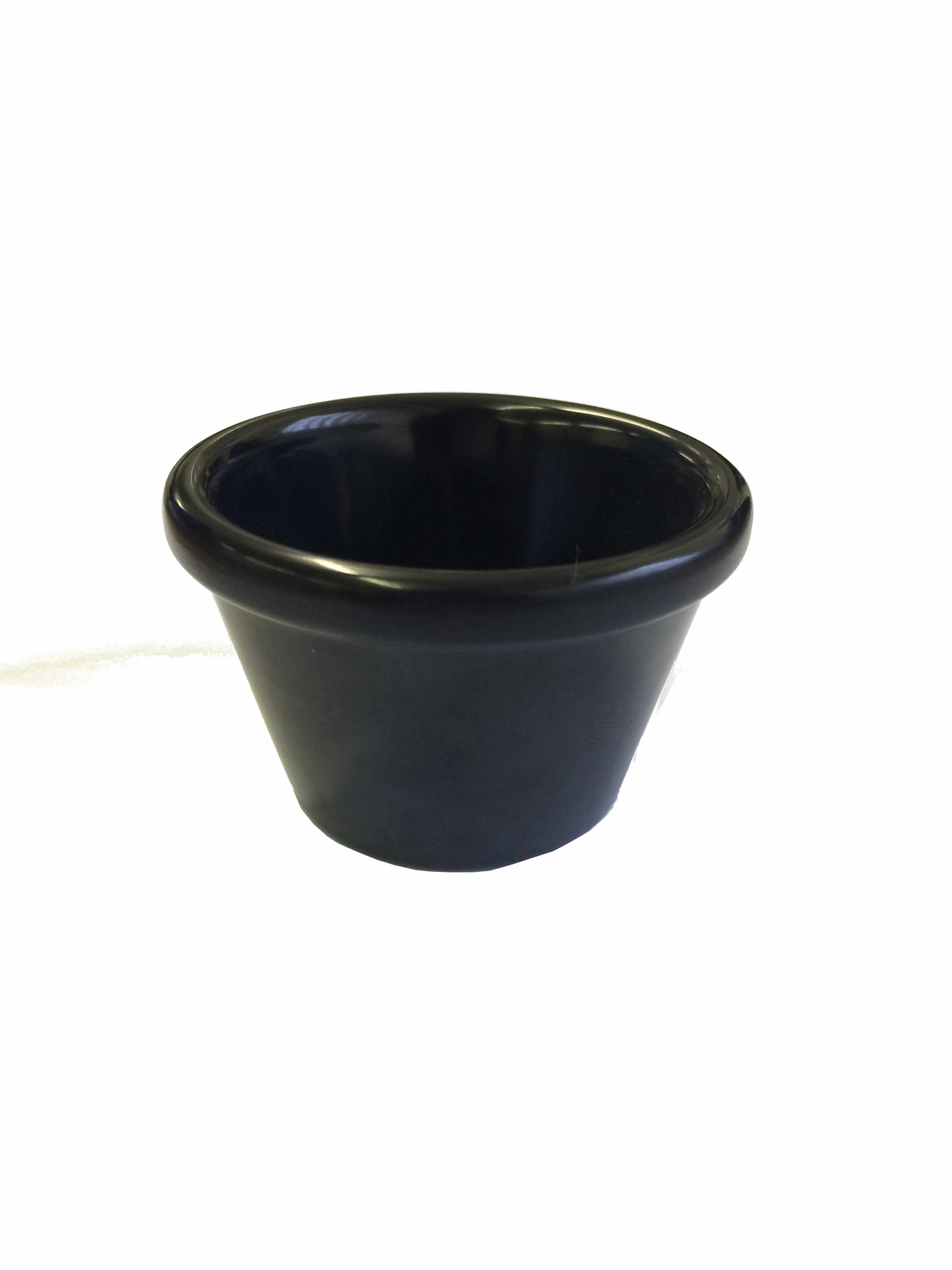 Plain ramekin (black) various sizes available.