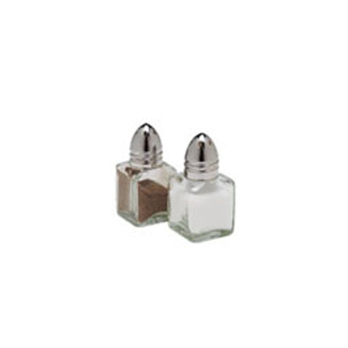 Square glass salt & pepper shaker 1/2oz